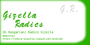 gizella radics business card